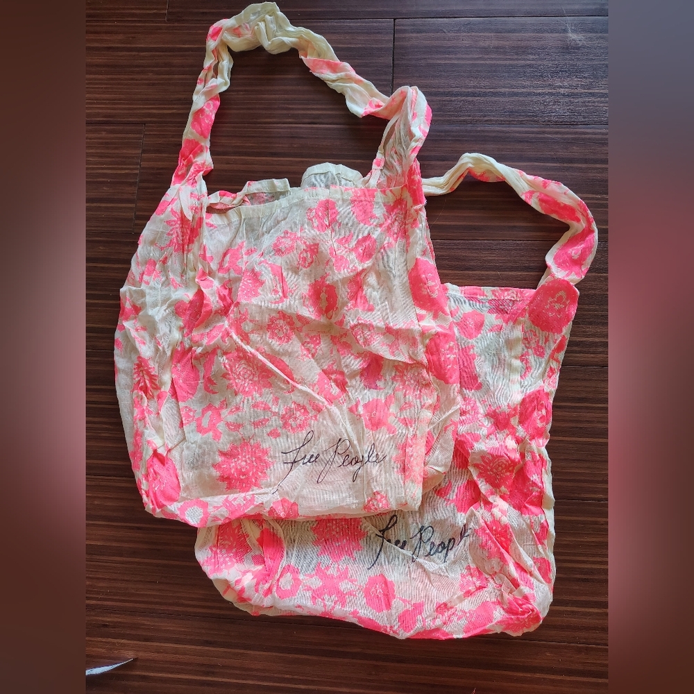Free People Sheer reusable Tote Logo